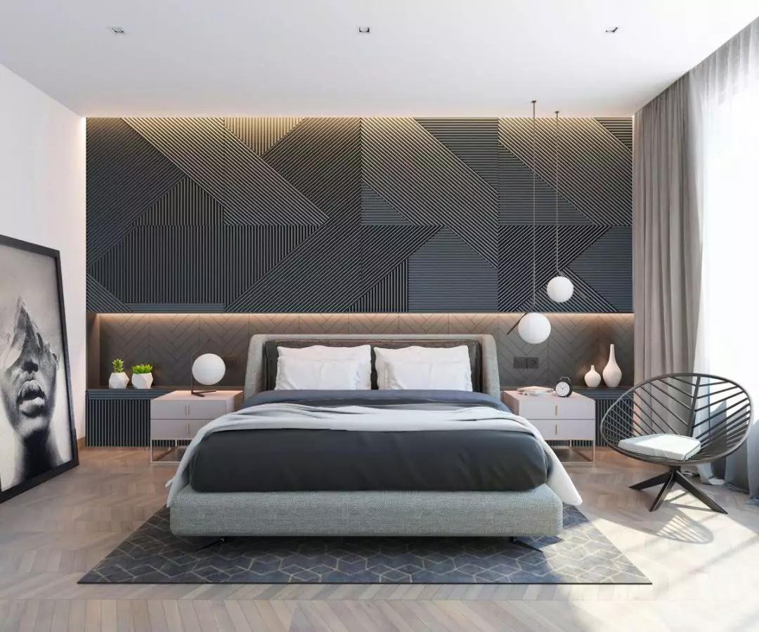 卧室背景墙设计—济南华创易家装饰